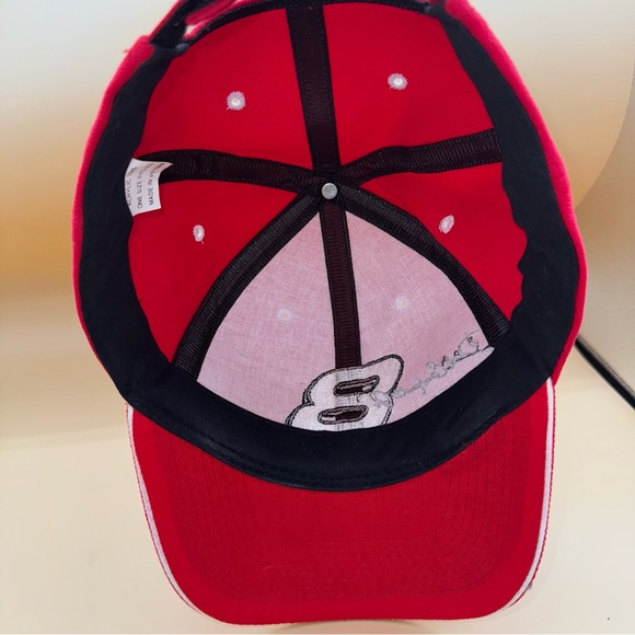 Dale Earnhardt Jr. NASCAR Red Baseball Cap Number 8 Embroidered Signature, EUC‎ - Picture 5 of 9